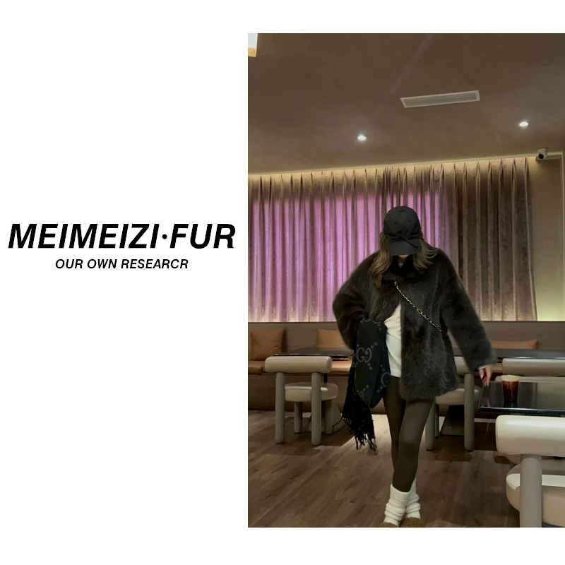 MEIMEIZI·FUR“冬日特调”简约大气高级百搭托卡环保毛毛冬季外套