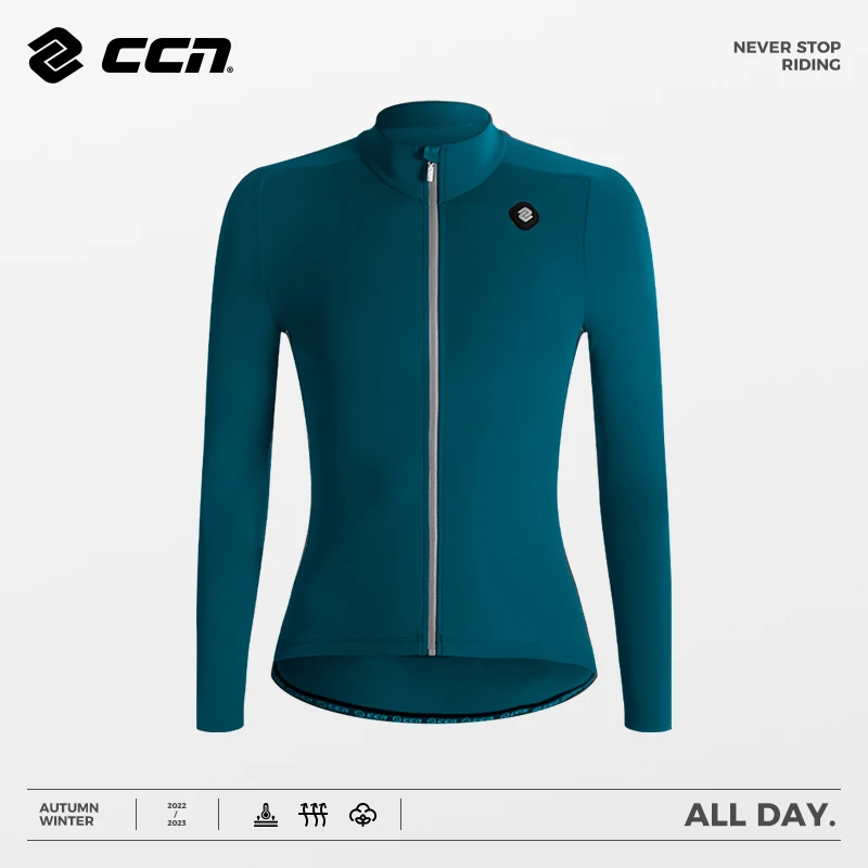 ccn 女士抓绒长袖骑行服秋冬季山地公路车自行车防风防寒服外套