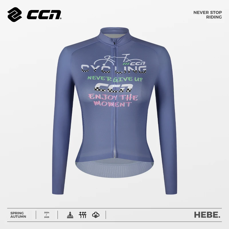 CCN春夏秋季女士新款长袖骑行服公路车自行车单车服上衣速干防晒