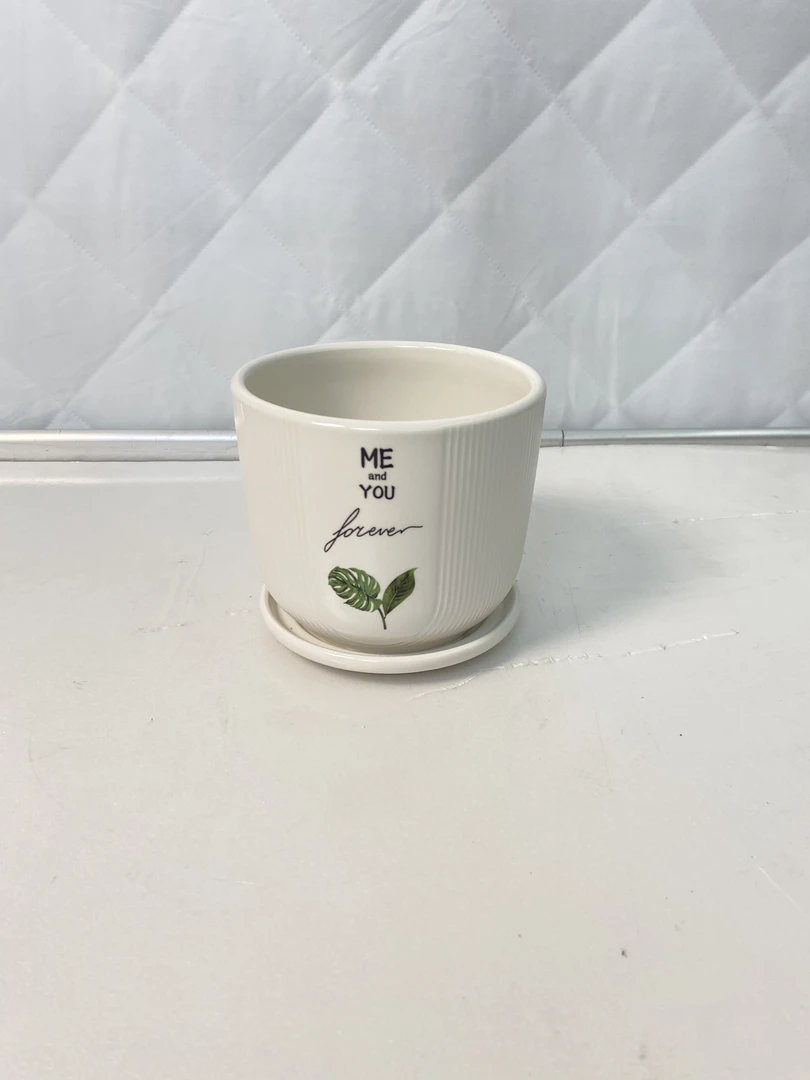 蝴蝶兰   高温烧制  精美树叶陶瓷盆