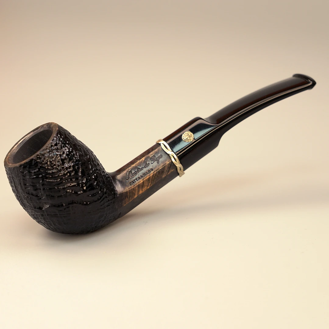 意大利马仕黑色喷砂烟斗