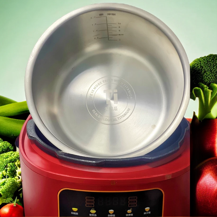 电高压锅纯钛内胆5L家用韩式大容量焖煮快煮全自动电饭煲电炖锅