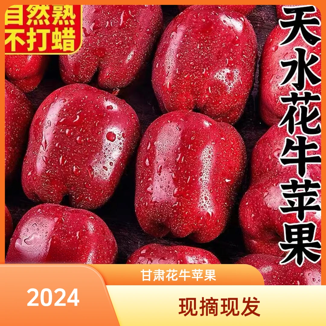 正宗甘肃天水花牛苹果香甜粉面沙5/8斤坏果包赔孕妇香甜多汁蛇果