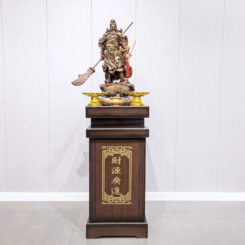 武财神关二爷神像关公摆件招财家居供奉九龙关羽像 总高1.6米关公