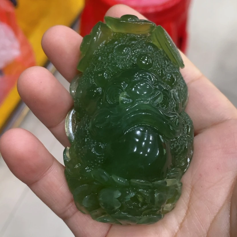 【闪购商品】蛇纹石玉手把件未镶嵌小*头