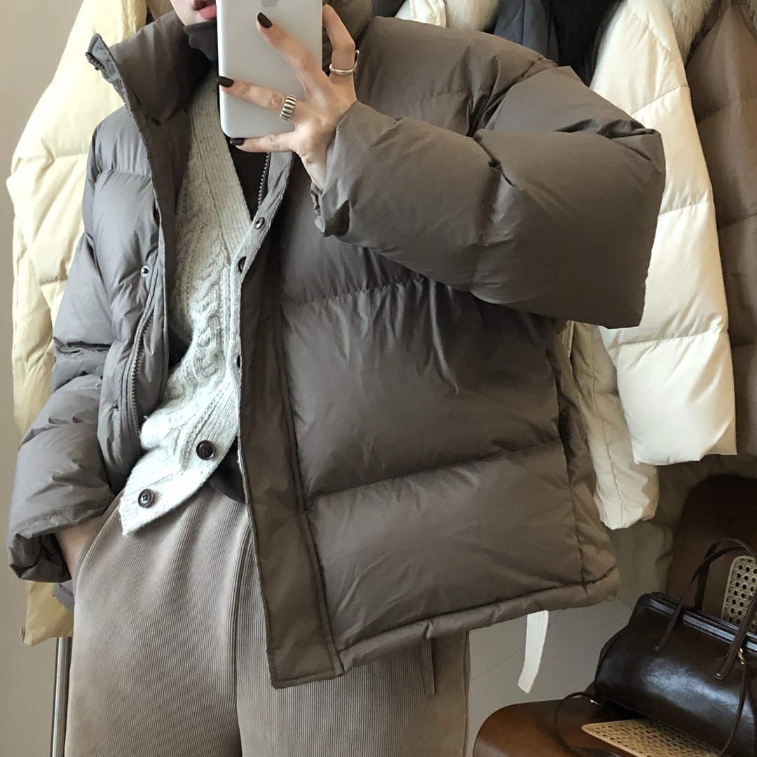 捡漏福利-“帮工厂清货”东大门订单短款面包羽绒服女