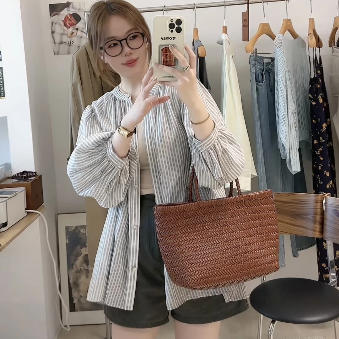 贝贝南瓜-新款韩版女款休闲防晒条纹衬衫