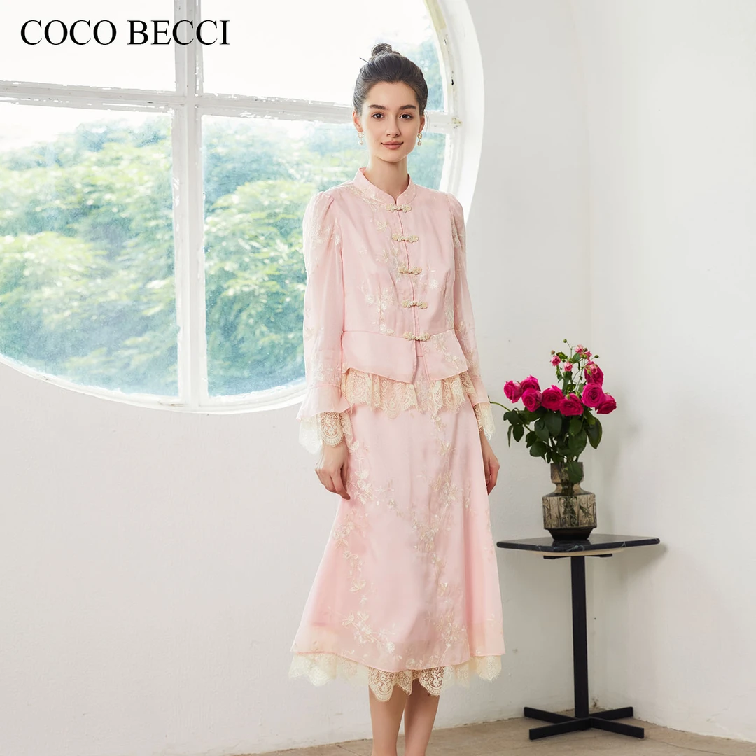 COCO BECCI【桃之夭夭】新中式刺绣套装YT24YA540006