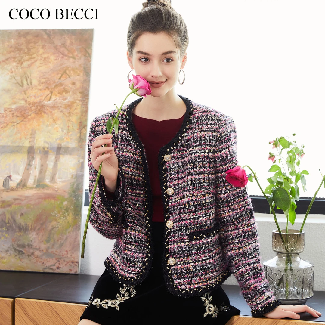 COCO BECCI【紫金小香】时尚小香风外套YT24YW000005