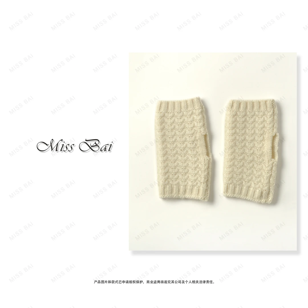 YIWEN-【甘之】时尚百搭山羊绒手套ST3422