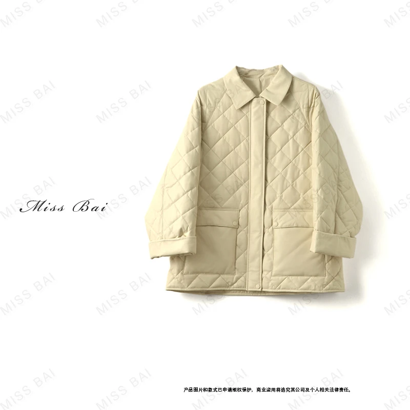 YIWEN-简约时尚款羊皮90鹅绒服短款冬季黑色轻奢PY2689