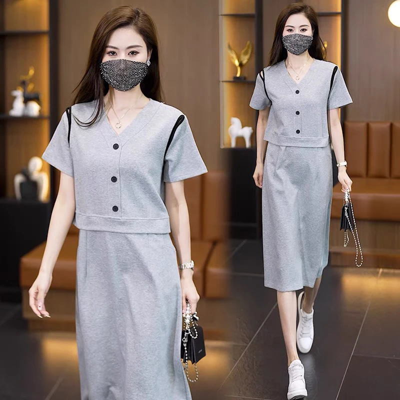 盈盈荷梵家休閒气質連衣裙