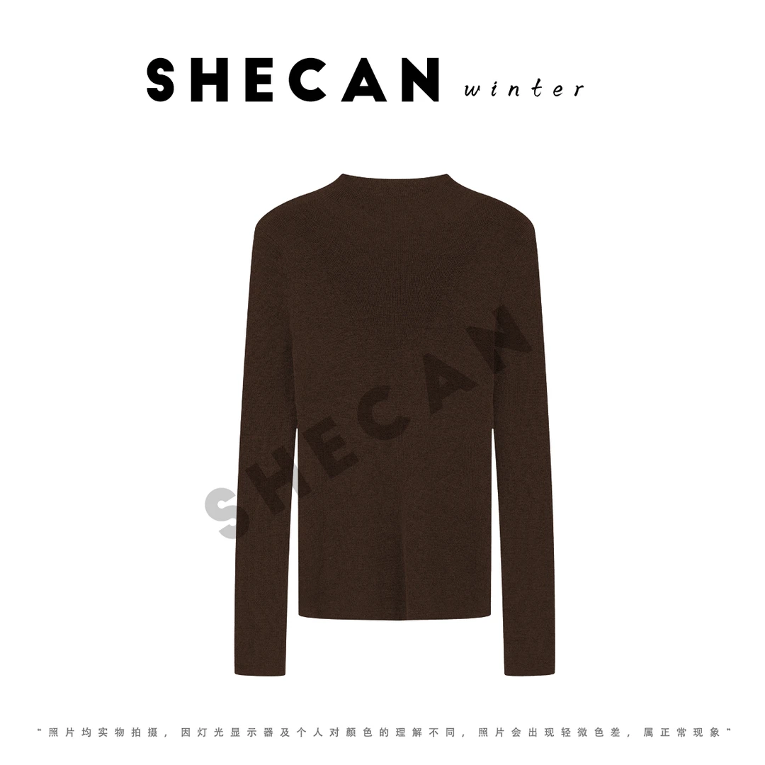 SHECAN【 清水芙蓉】打底衫毛针织衫长袖时尚修身半高领X4QA025