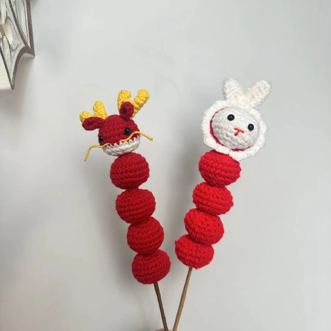 糖葫芦兔手工编织