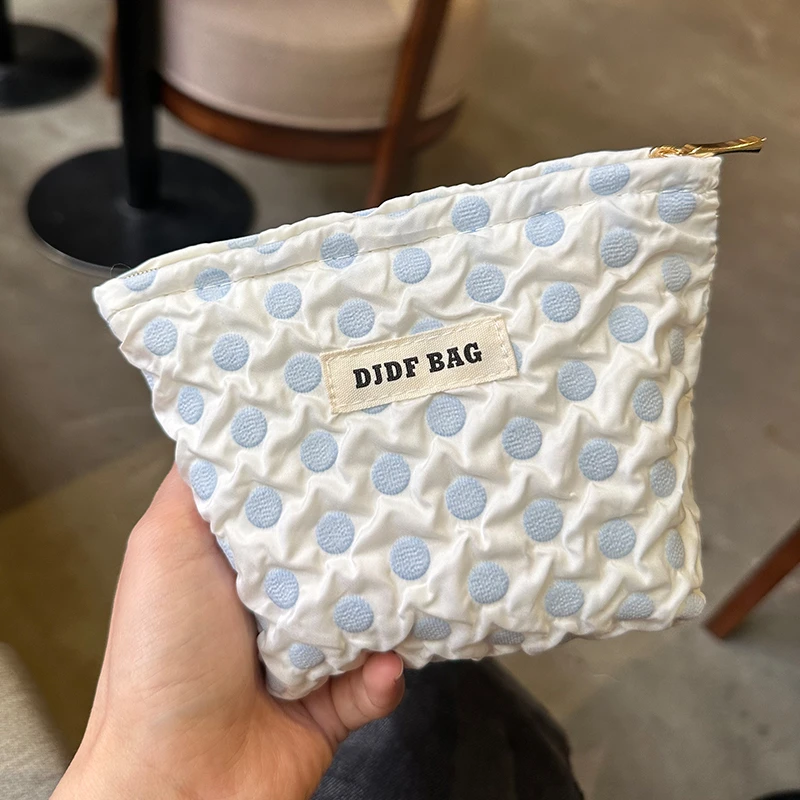 2023新款迷你波点小号收纳包便携化妆包女随身零钱包高级感口红包