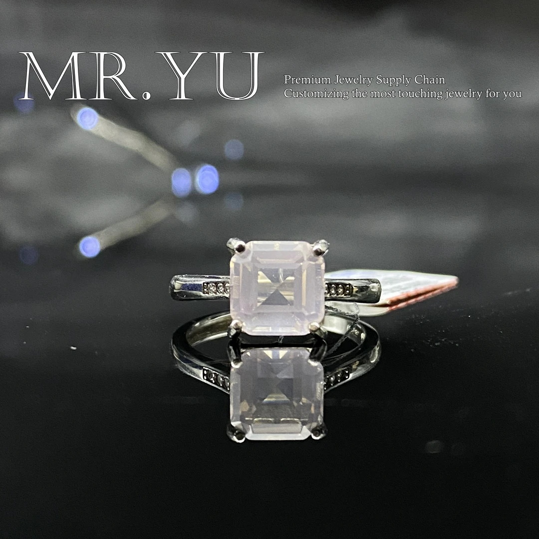 天然紫水晶s925银戒指简约精美精致时尚优雅气质开口戒指zsj43