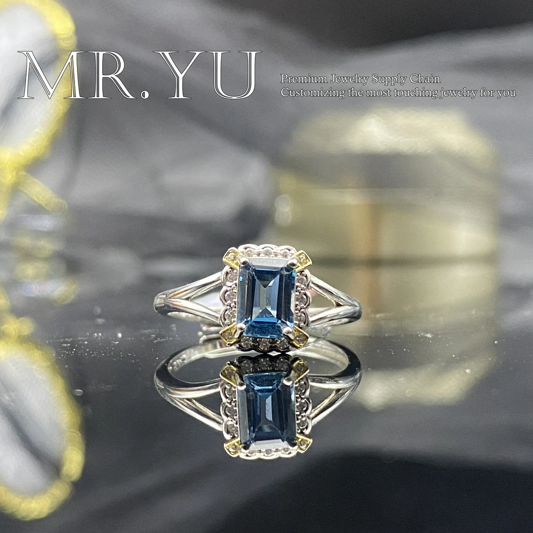 天然托帕石戒指气质轻奢时尚tp74