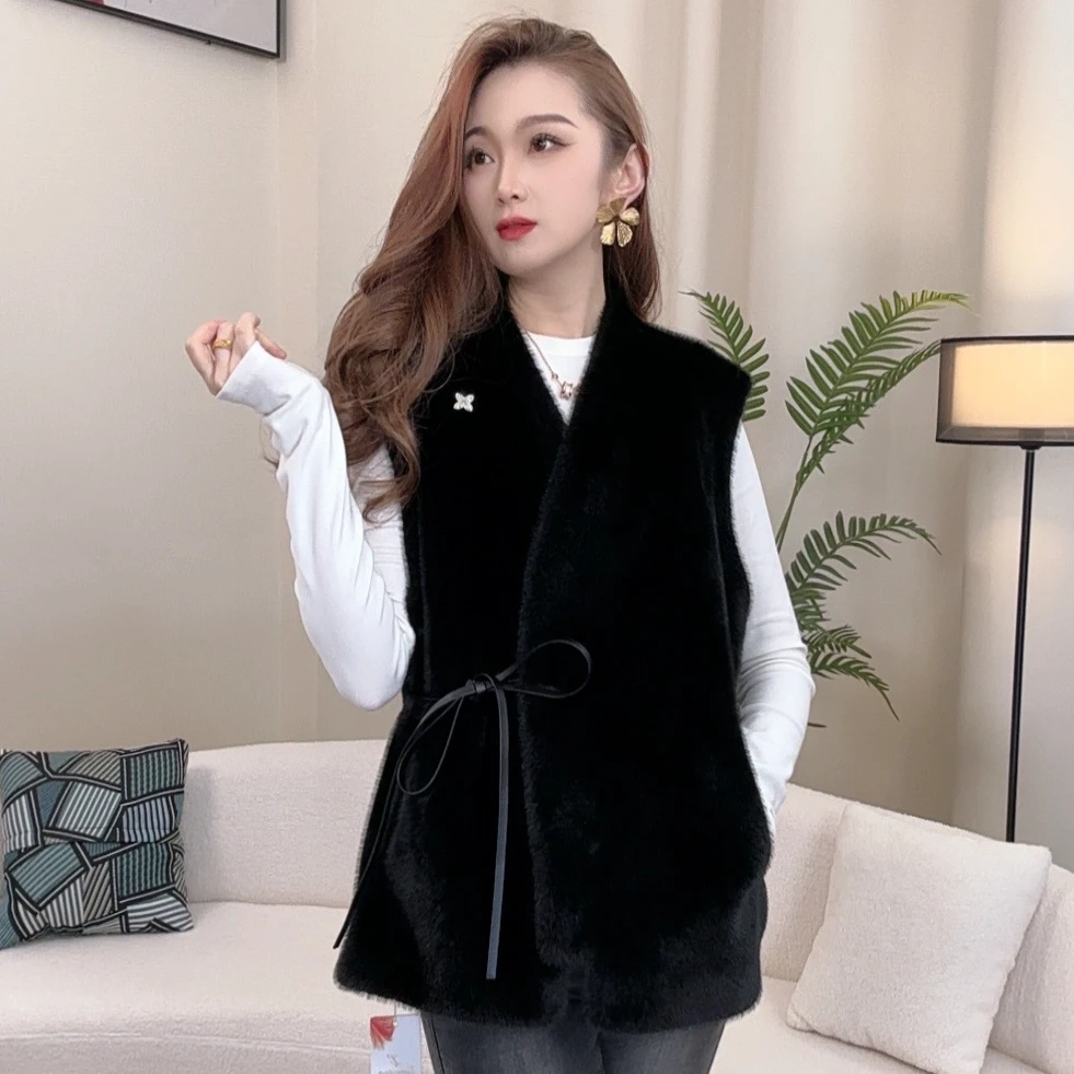 【暮色】2853新款小香风保暖休闲时尚女士马夹黑色百搭-