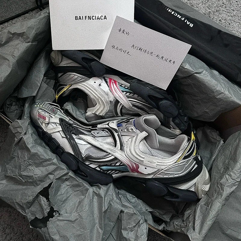 鞋子女ins潮牌百搭巴黎鳄鱼鞋真皮男女秋冬新款厚底增高设计感小