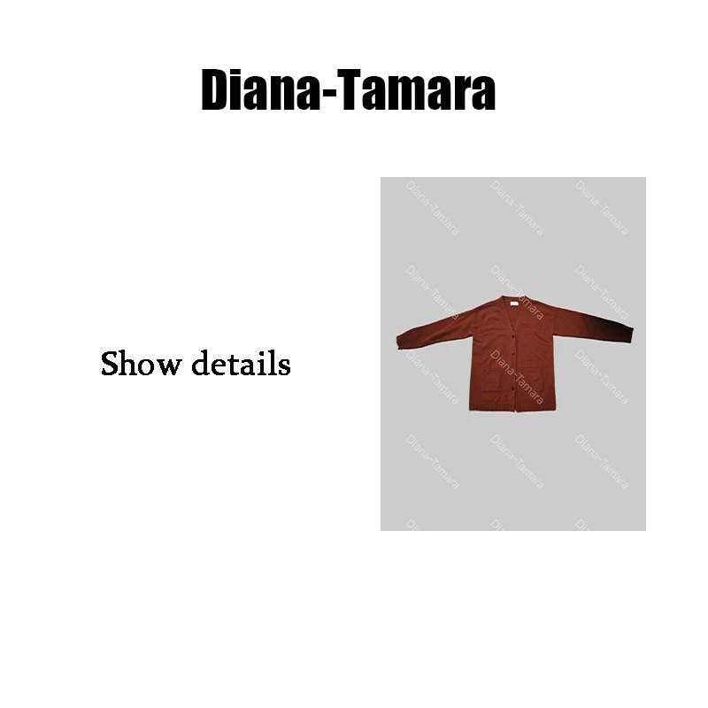 Diana-Tamara陈想 纯色宽松羊毛长袖开衫   CX24LS1012