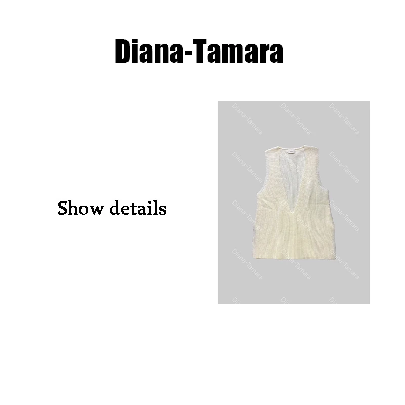 Diana-Tamara陈想 白色长款羊毛背心 CX24BX1005