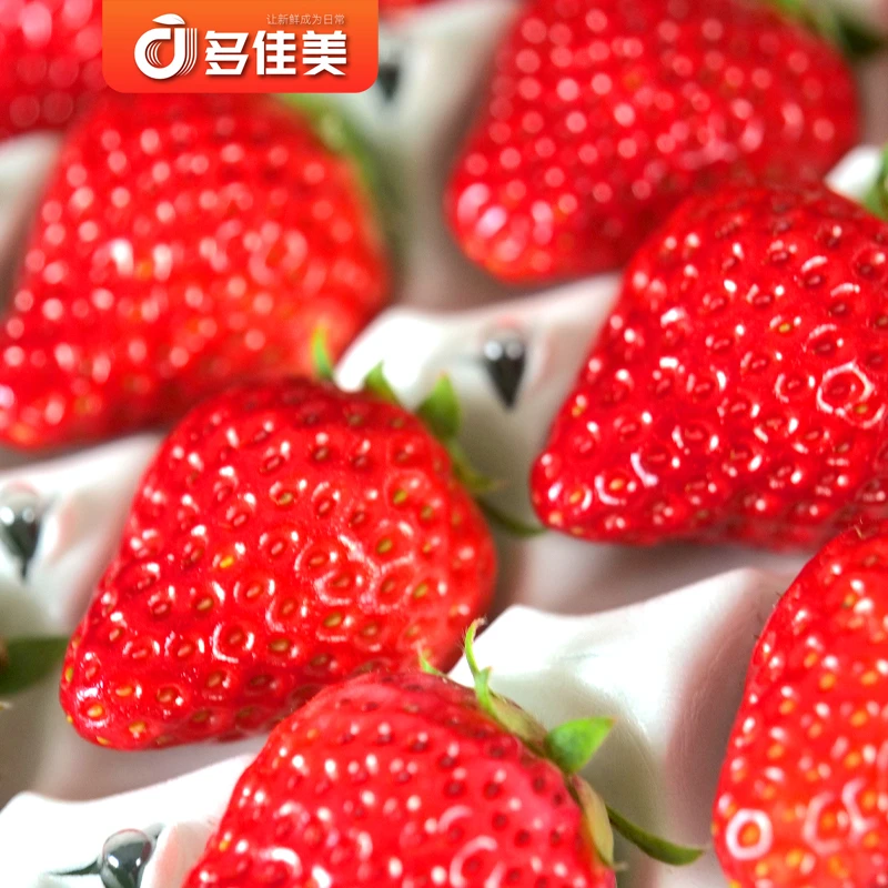 【小果三斤装】丹东特产九九红颜草莓三斤装