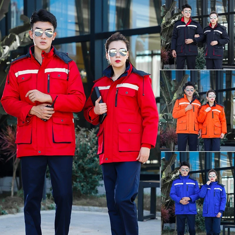 冬季工作服棉服男女加厚保暖耐磨汽修工人工厂工装棉袄劳保服棉衣