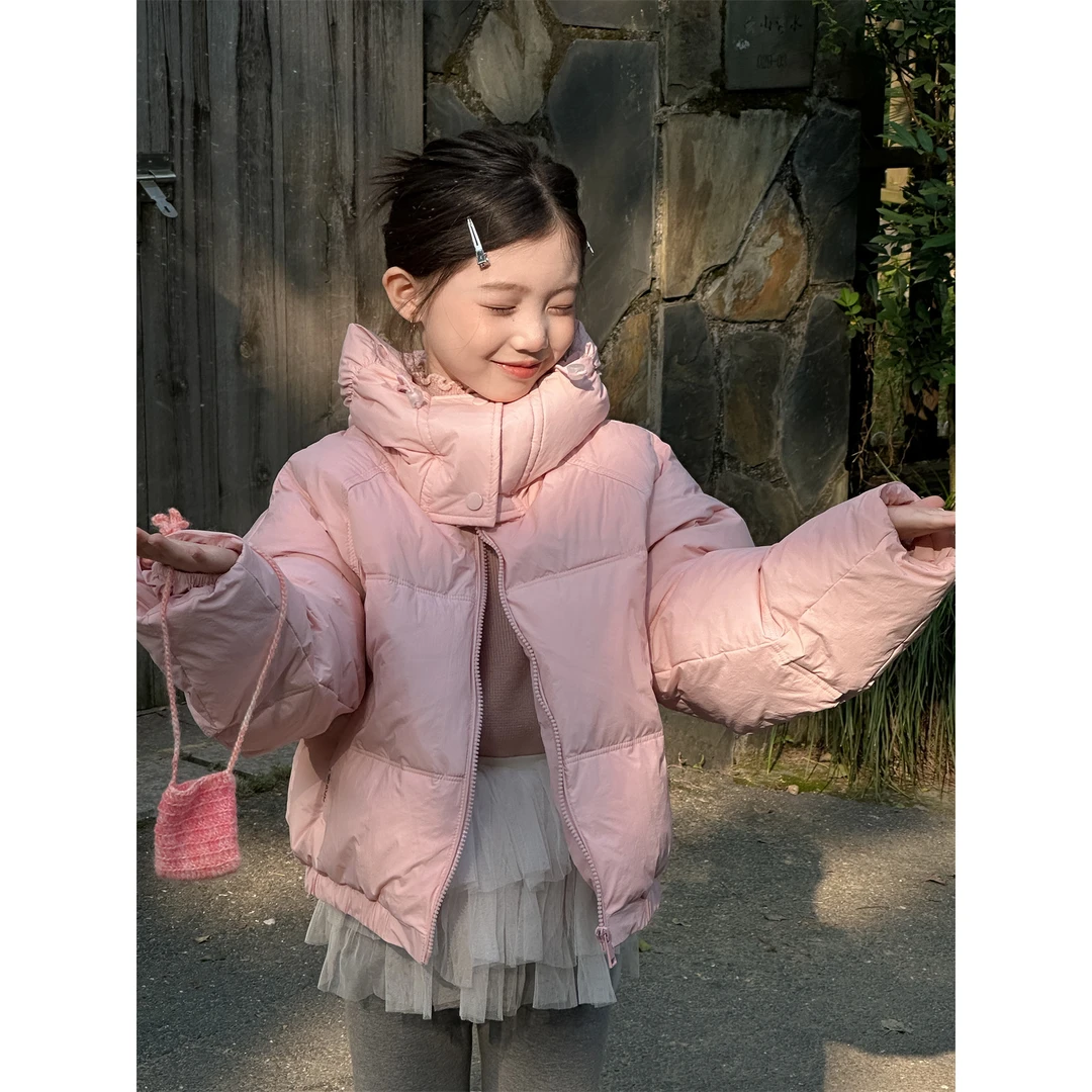 馨爸专属-女童羽绒服冬季儿童白鸭绒外套韩范- 90125