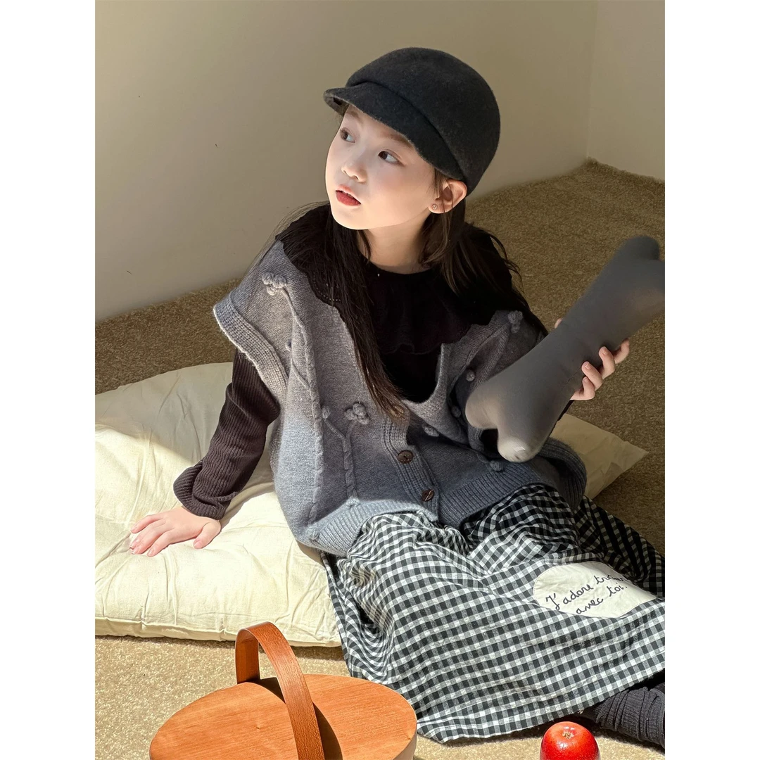 馨爸专属-71074-针织毛衣2024秋季新款洋气时髦女孩秋冬装外穿