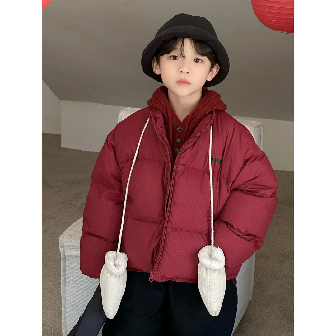 TBB童装男童羽绒服2024冬季新款韩系男孩加厚面包羽绒服保暖