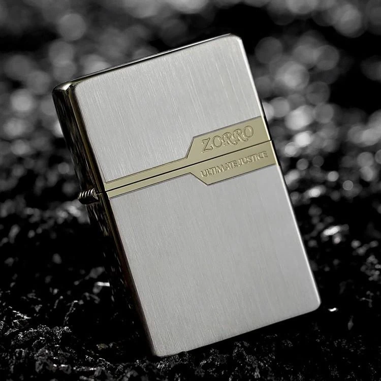 ZORRO正品佐罗防风煤油打火机朴实标志纯铜定制刻字送男士礼物