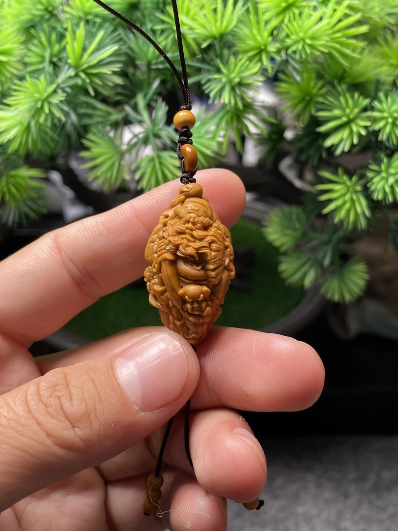 橄榄核单粒挂件2.0整身天师钟馗捉鬼五鬼运财橄榄核