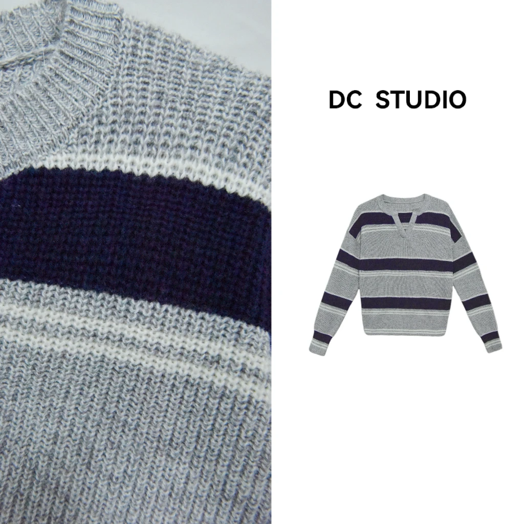 DC STUDIO【水手】2024秋冬新款时尚复古休闲百搭宽松针织衫