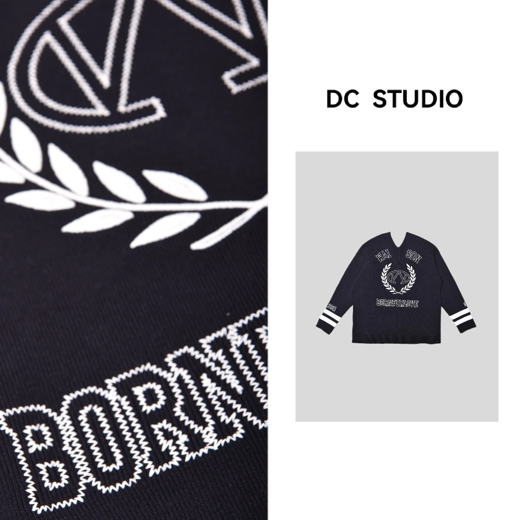 DC STUDIO【魔力学院】2024秋冬新款时尚百搭学院风潮流圆领毛衣