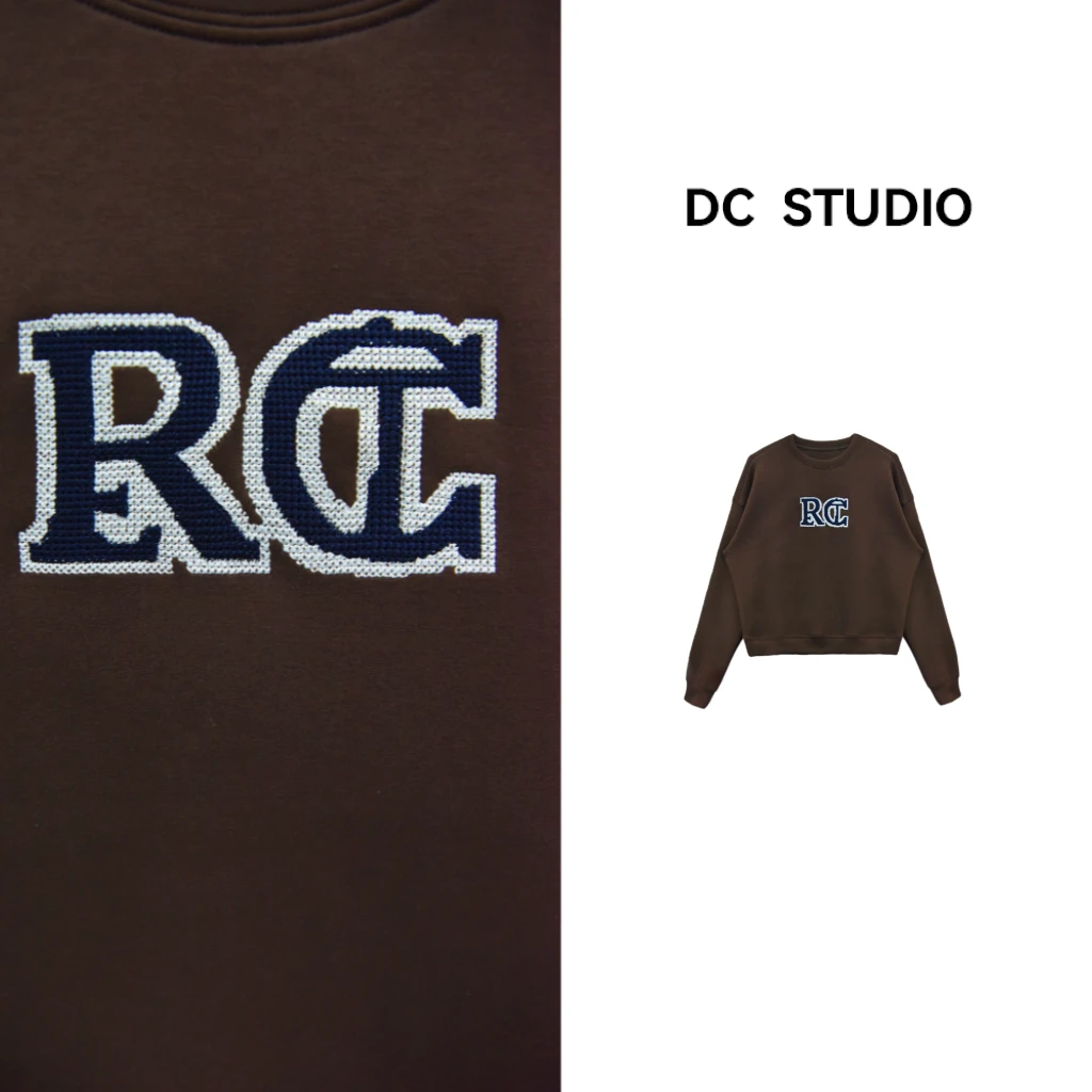 DC STUDIO【陨石】2024秋冬新款美式时尚百搭复古设计师圆领卫衣