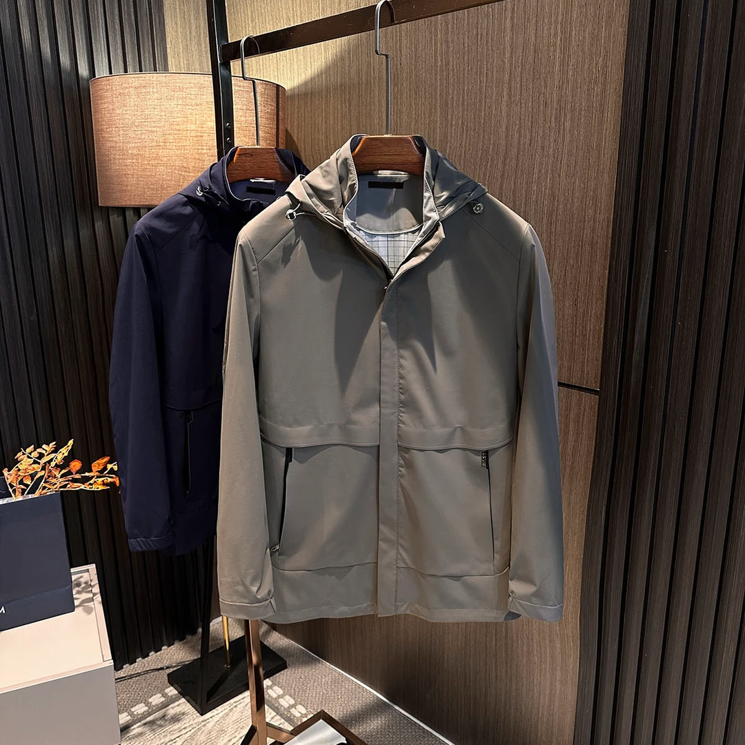 功能防水！轻商务休闲老钱风！25秋装新款男士高档可脱卸帽夹克外套