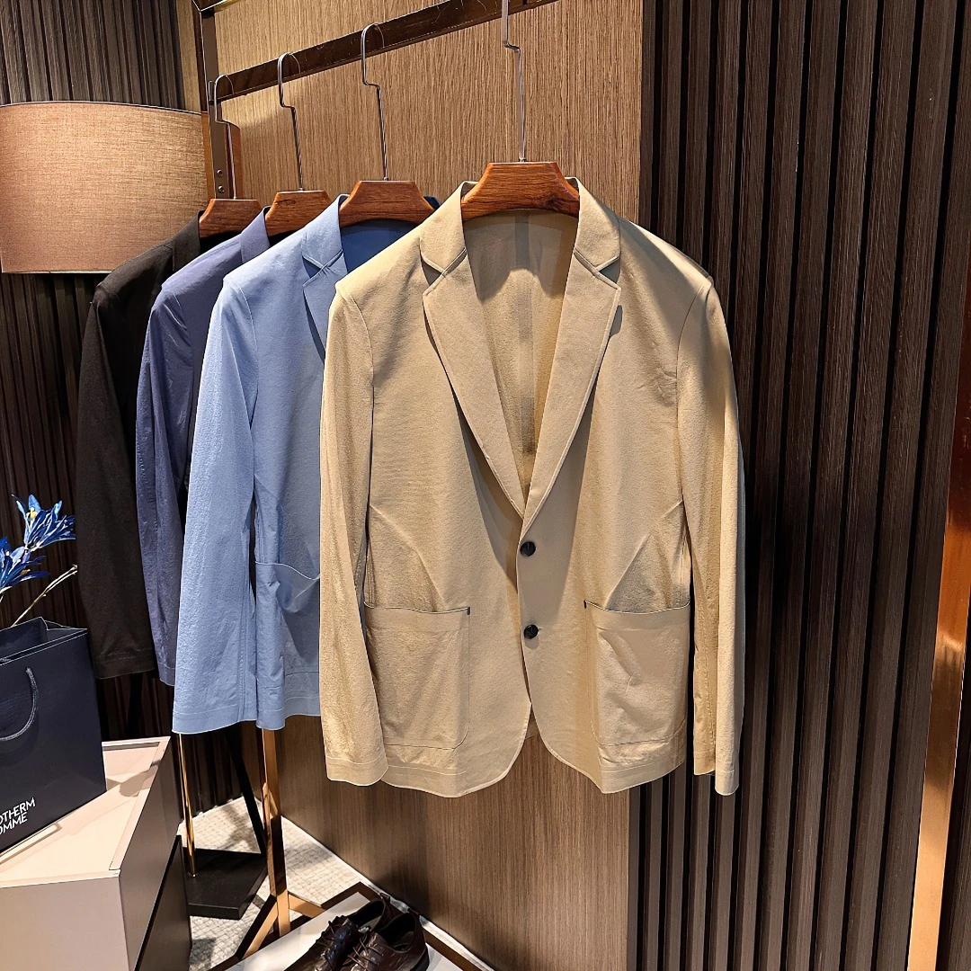 轻商务休闲防晒 2025春夏新款男士高档纯色简约百搭便西薄款西服