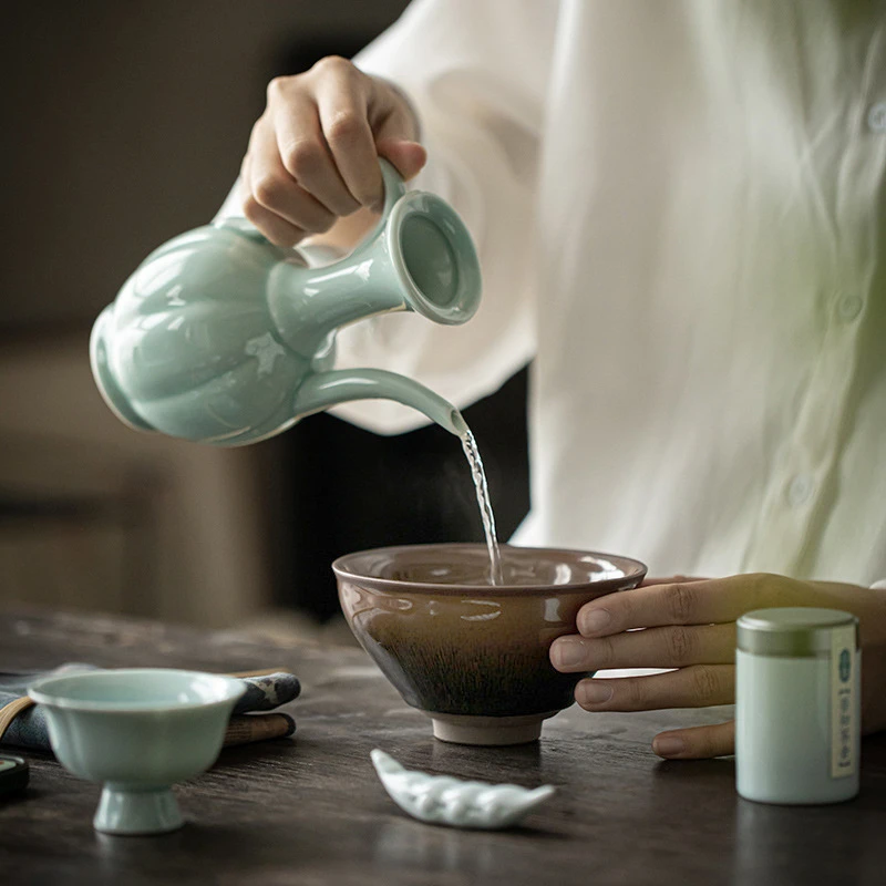 仿宋125兔毫点茶器建阳建盏大号茶盏茶器缸洗茶盆特大茶渣缸建水