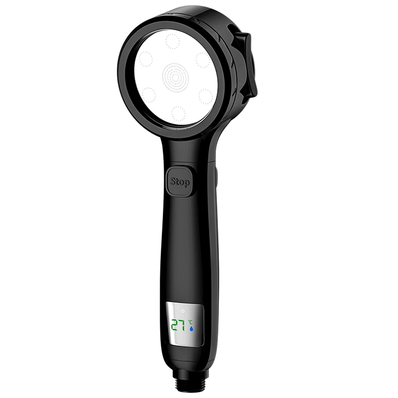 MUVI沐唯数显系列手持卫浴淋浴花洒 手柄可显示出水温度 强劲增压