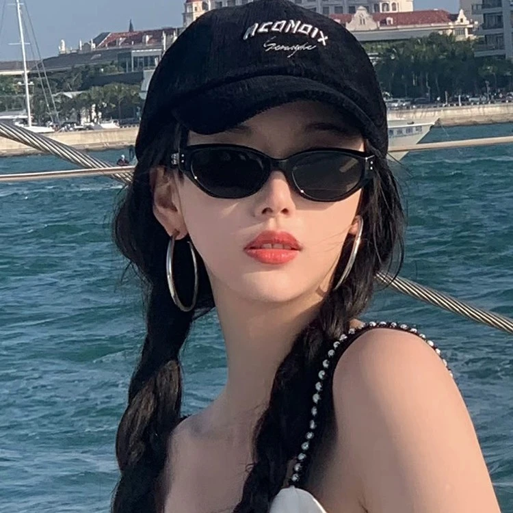 新款猫眼gm墨镜女高颜值方圆脸太阳镜男防晒时尚潮流防紫外线眼镜