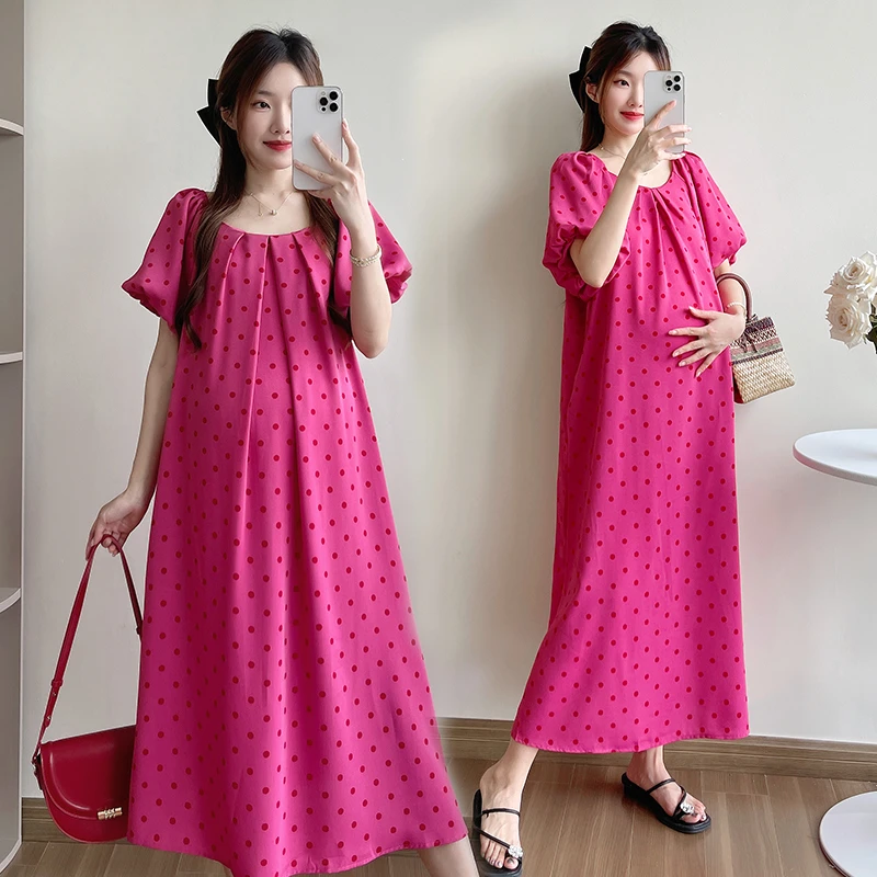 孕妇装夏装连衣裙夏季孕妈妈衣服孕期高级感外出辣妈洋气夏天裙子