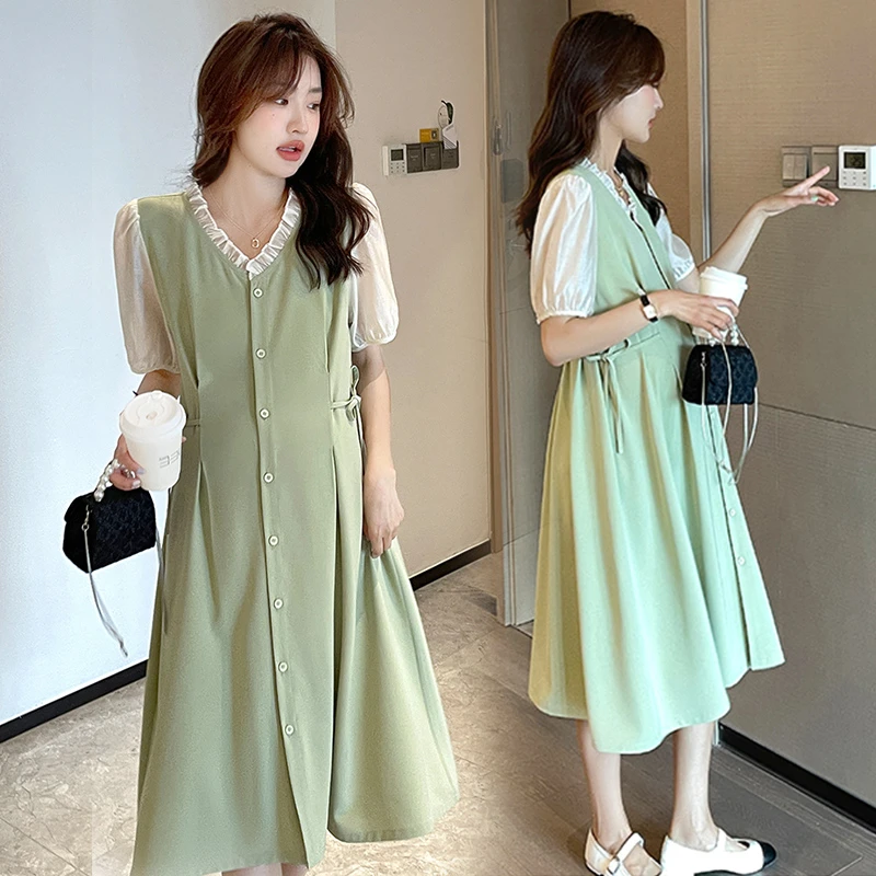 孕妇装夏装连衣裙夏季高级感孕妈妈衣服裙装夏天洋气外出哺乳裙子