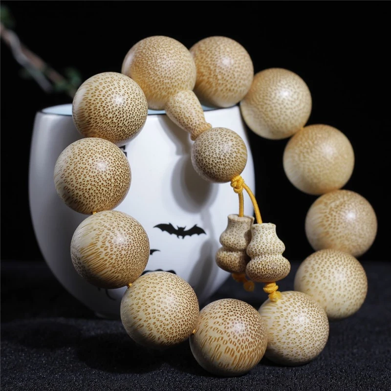 金丝竹手串2.0直径实心玉竹（下单送玉化液和文玩手套）