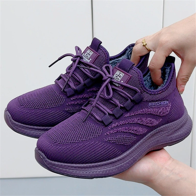 2024冬季新款老北京布鞋加绒加厚保暖女休闲运动棉鞋中老年妈妈鞋