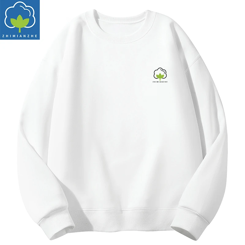 制棉者-6115新款圆领卫衣加绒加厚男女同款长袖套头外套