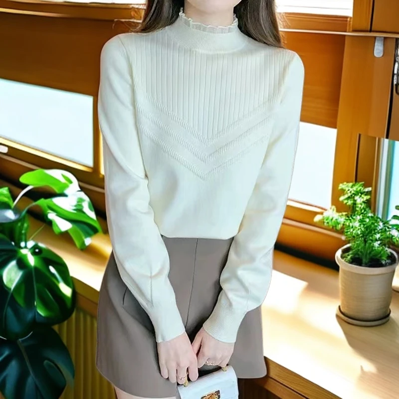 B1131-B1140毛衣小清新时尚秋冬休闲百搭高领厚毛衣