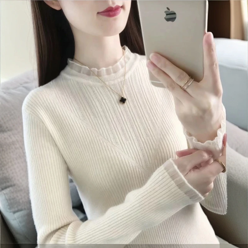 B301-B310毛衣小清新时尚秋冬休闲百搭高领厚毛衣