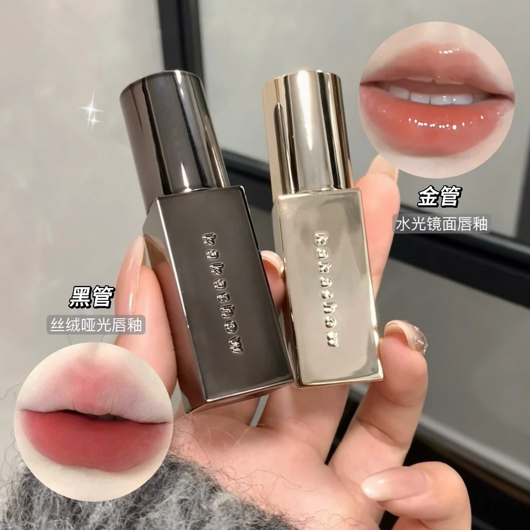 【哑光/镜面】kakashow黑金唇釉丝绒唇泥水光嘟嘟唇秋冬夏天出行女I