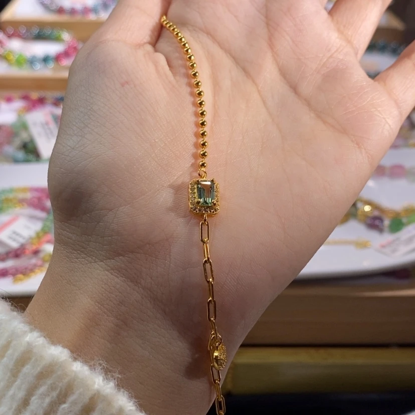 【闪购商品】碧玺多样性发货手链银S925镶嵌