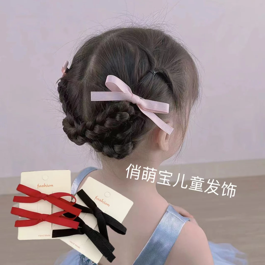 【俏萌宝】韩式甜美儿童发夹刘海夹对边夹可爱头饰蝴蝶结少女发饰